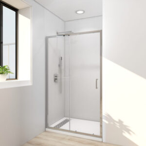 Porta box doccia scorrevole SGL-3004A 120×190 cm cromata, vetro 6 mm